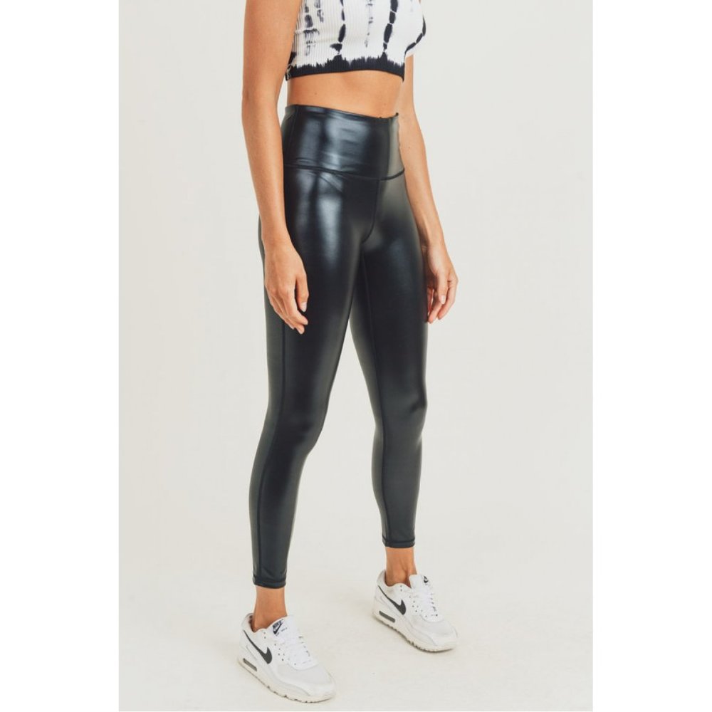 Glossy Liquid Highwaist Leggings - Picture 1 of 7